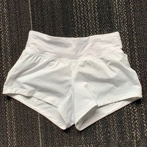 White Lululemon shorts